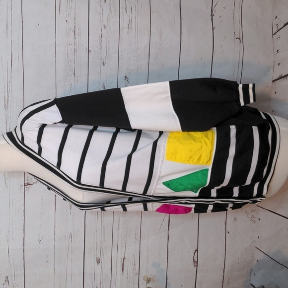 Women's C.A. Sport Totally 80's Colorblock and Shapes Cardigan Sweater M… - Picture 5 of 16